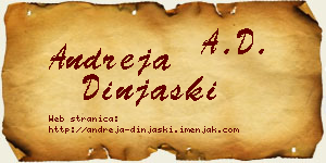 Andreja Dinjaški vizit kartica